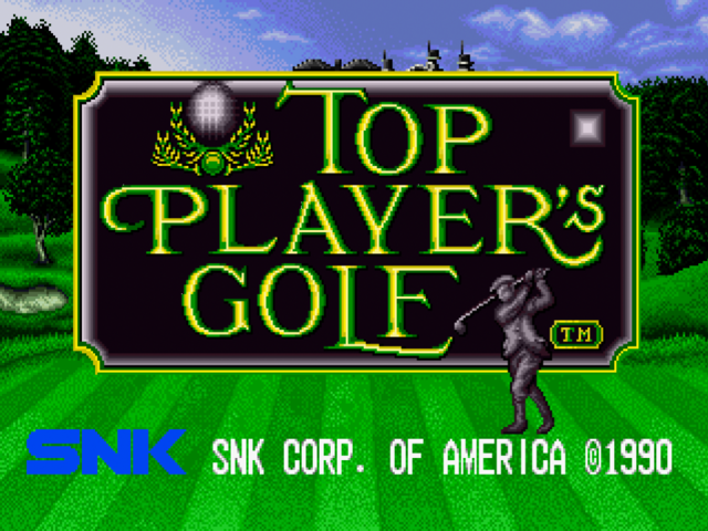 Top Player's Golf title screen for Neo Geo CD
